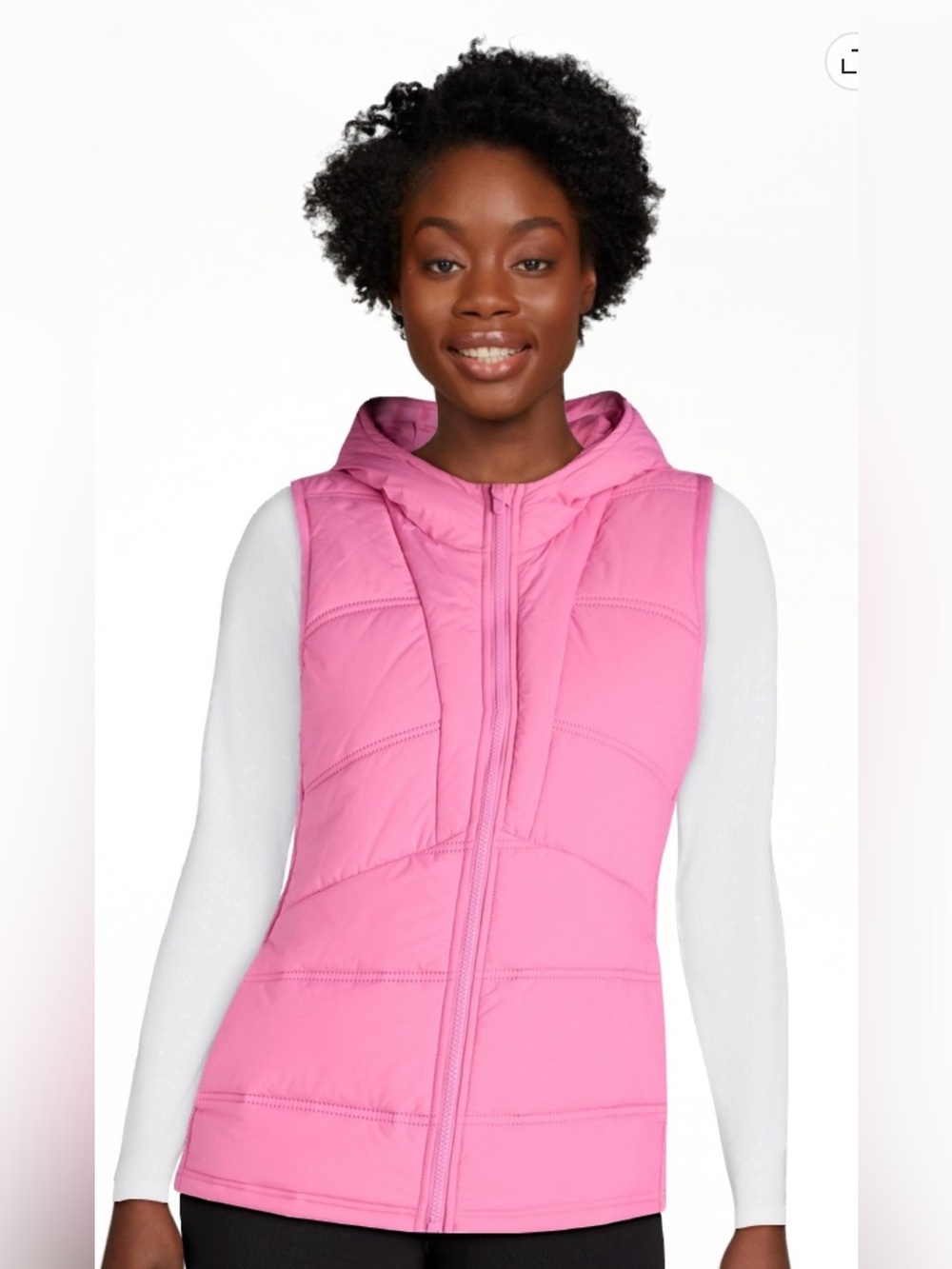LIKE NEW Avia Pink Hooded Quilted Puffer Vest SIZE XXXL